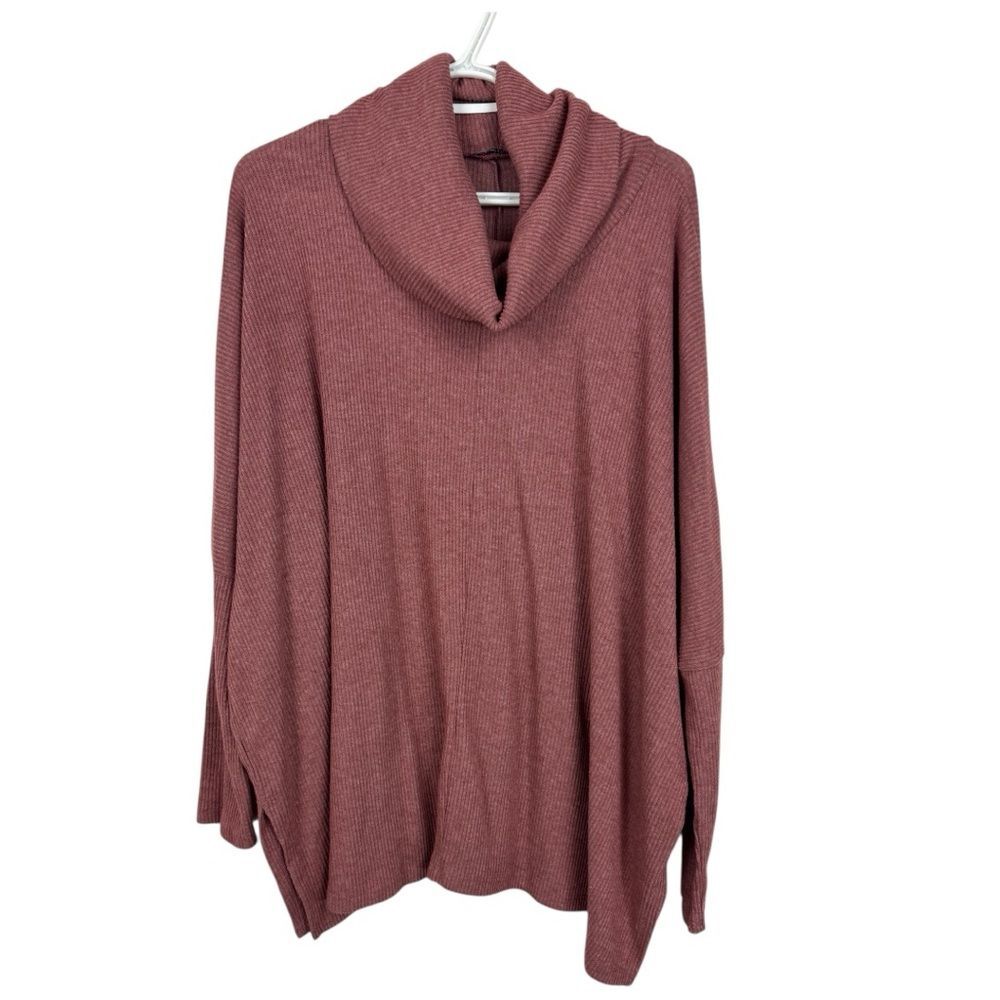 Pink Clover Sherri Brushed Cowl Neck Knit Top XL
